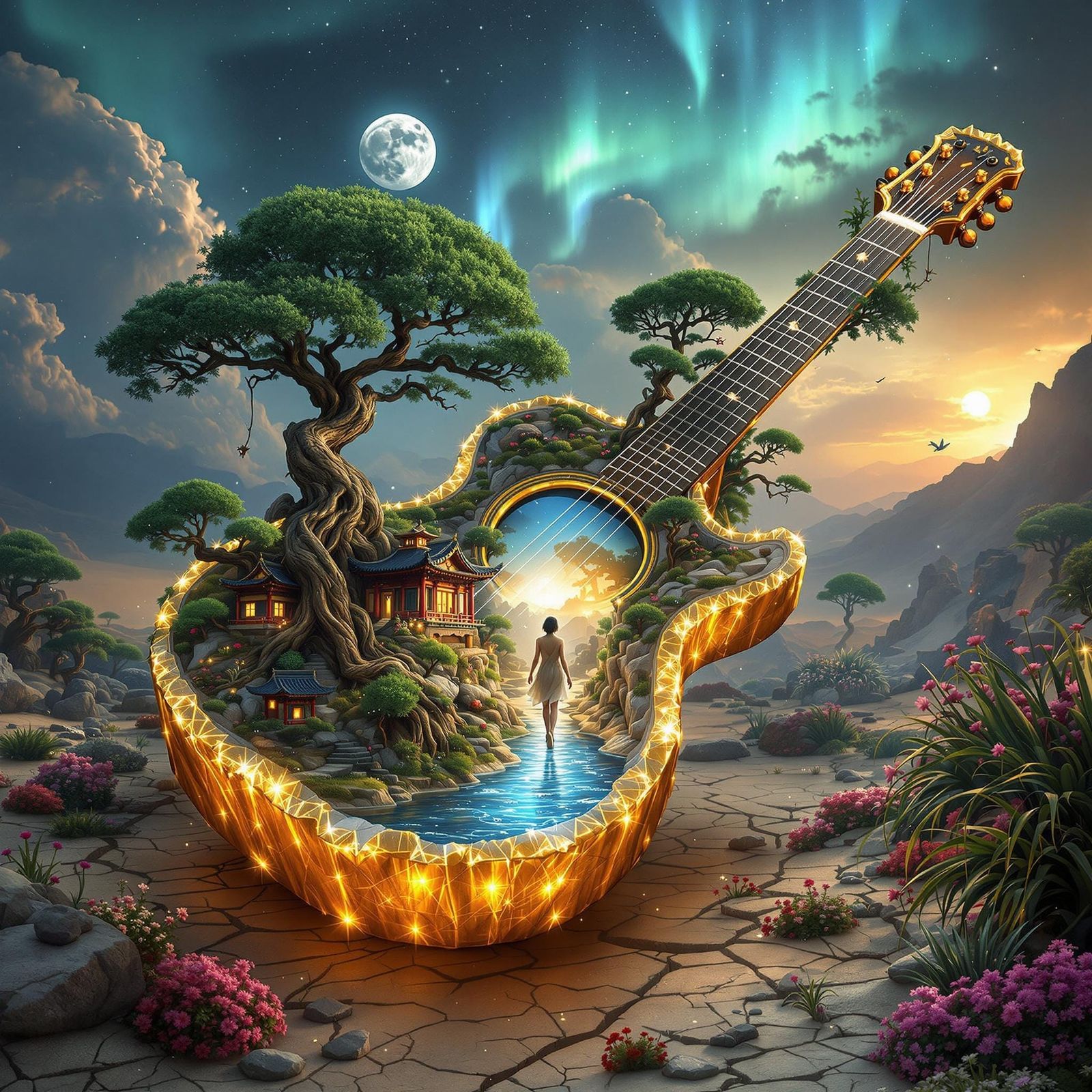 Geode Guitar  by @Chickadee