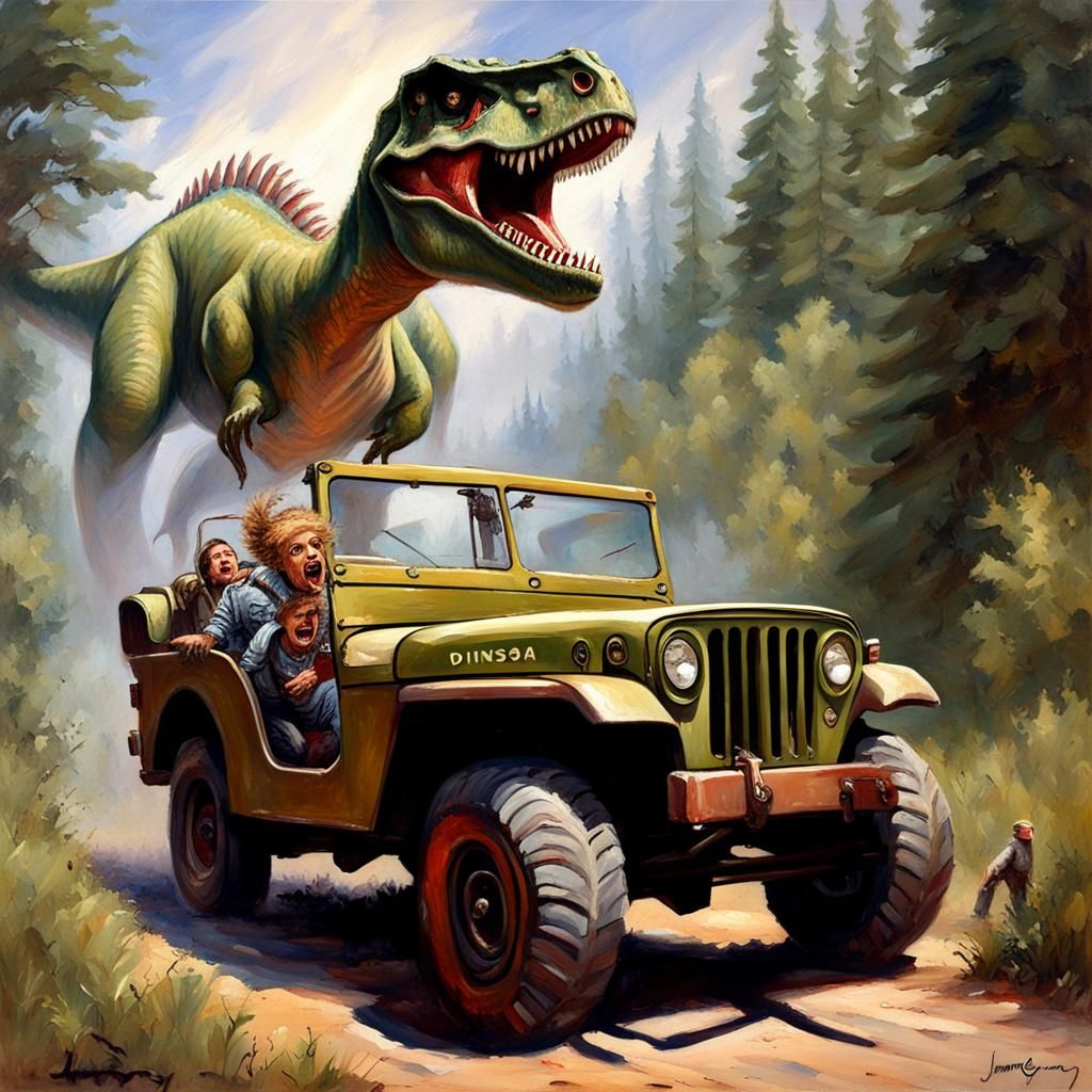 dinosaur jeep