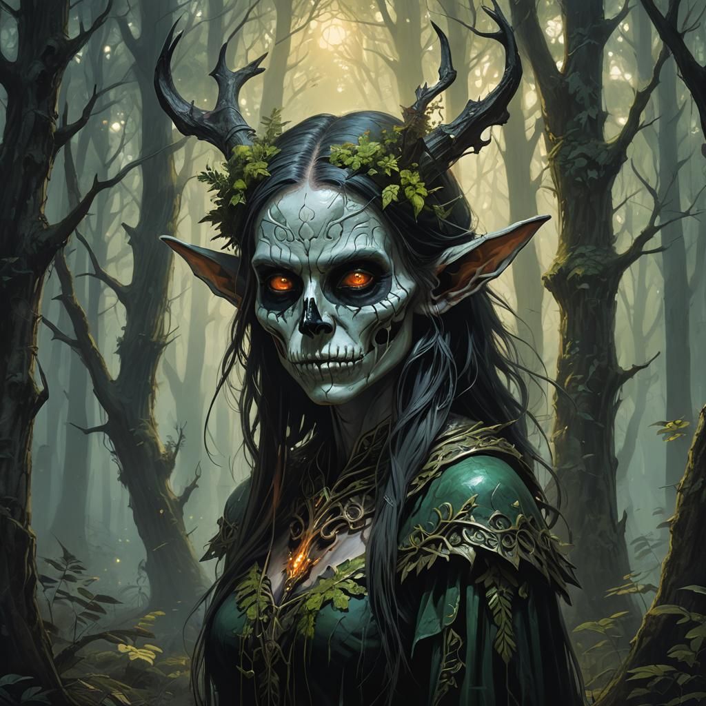 Creepy Forest Elf 3 - AI Generated Artwork - NightCafe Creator