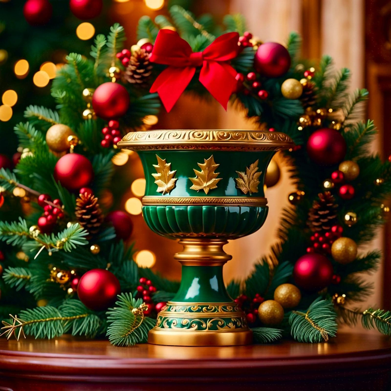 Majolica Pottery Urn