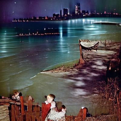 1950 chicago abandon riverview park night