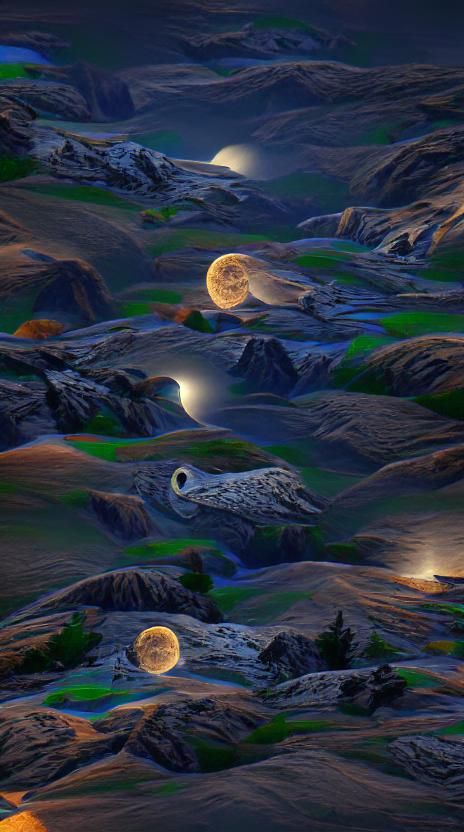 Owl Moon landscape 8k resolution