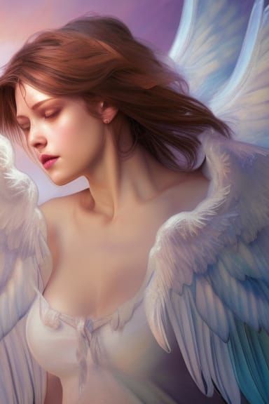 Brunette Angel Portrait