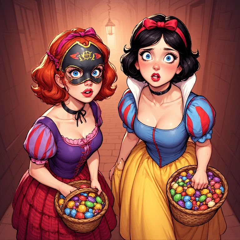 Snow White and Rose Red trick or treat