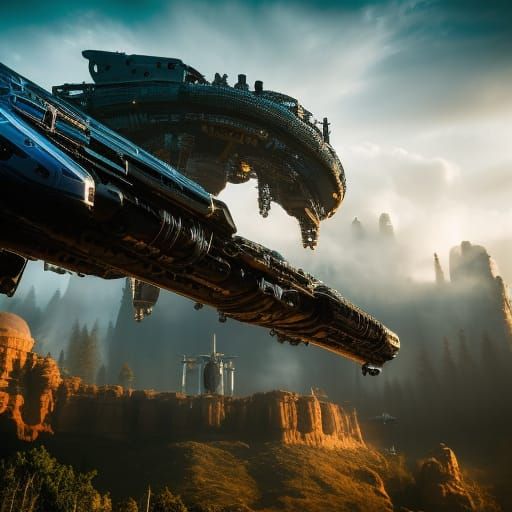 Stunning Intergalactic Contact in Aetherpunk Splendor