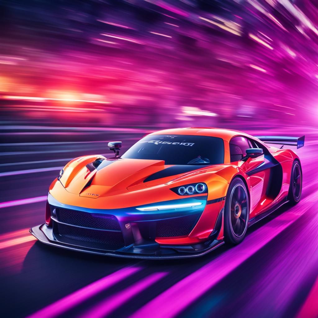 super sports car racing detailed