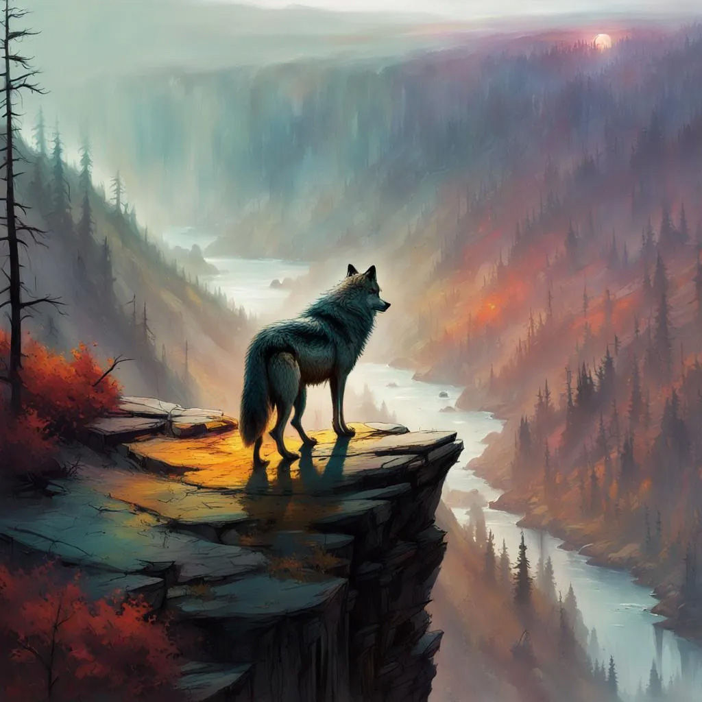 Wolf Looking Over Territory