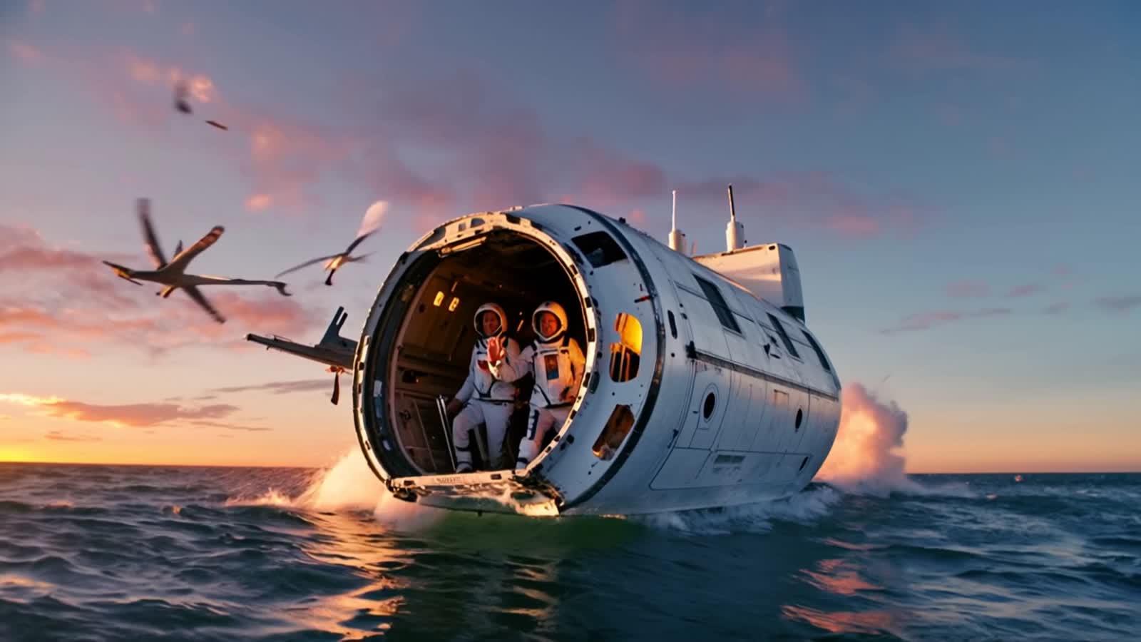 A small step for an astronaut… to go swimming 😅