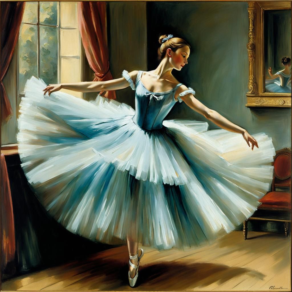 Tulle dress the style of Degas.   by @whiterose