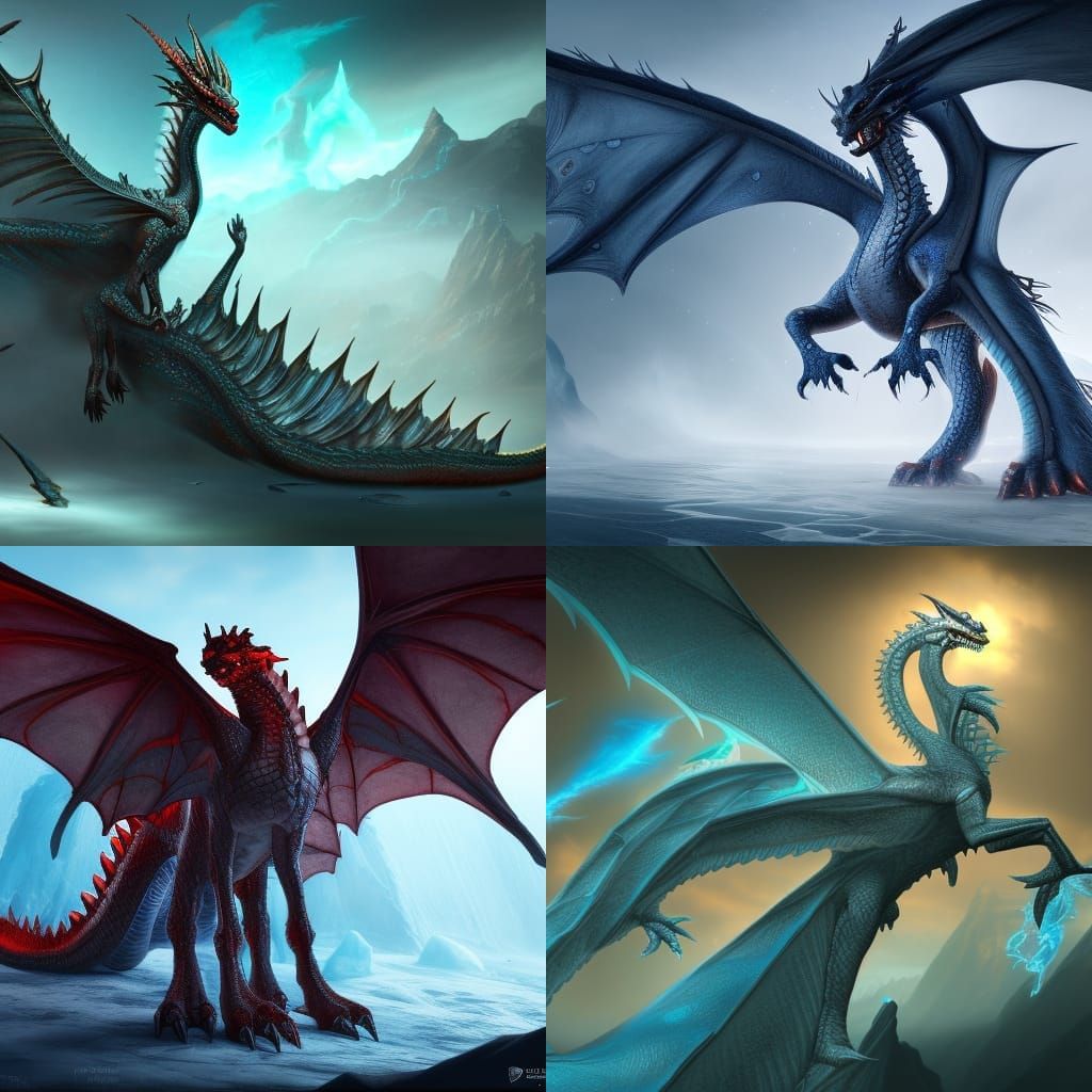 baby ice dragon named somruso - AI Generated Artwork - NightCafe Creator