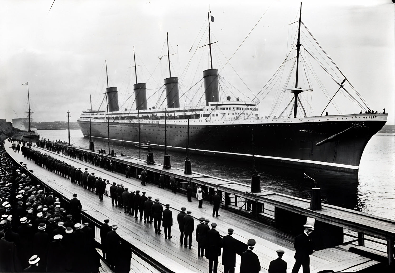 The Titanic departs