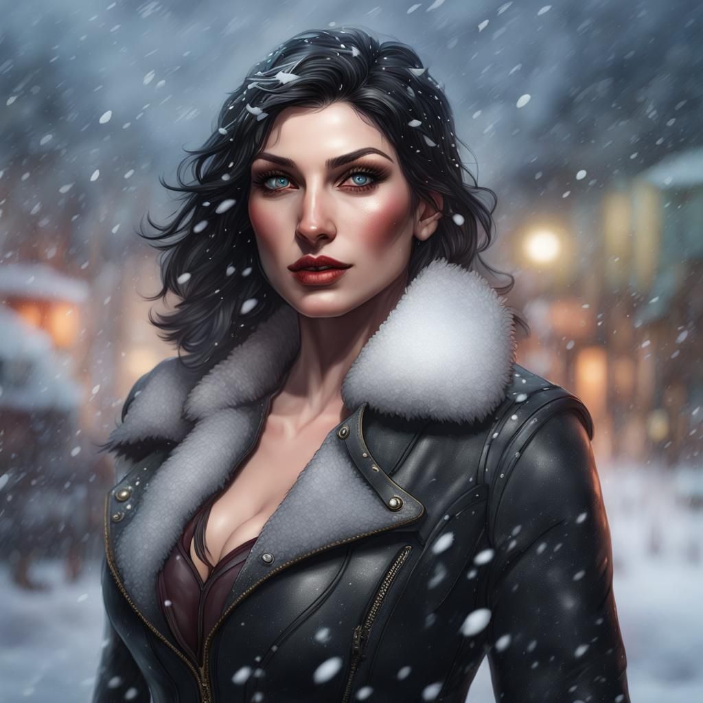 Laura Loomer dressed in leather visits Fiji during a snow st...