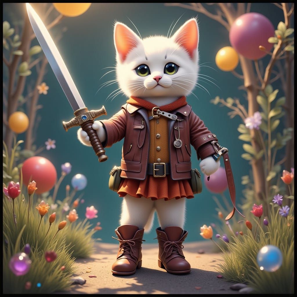 <lora:Mostly Magig 3:1.0> Kitty  In Boots