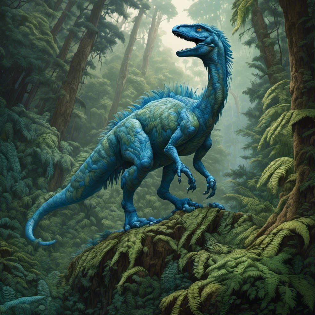 <lora:Trompe l oeil:1.0> feathery dinosaur