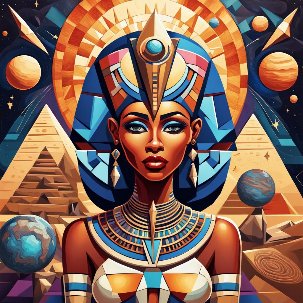 Egyptian Space Queen II - AI Generated Artwork - NightCafe Creator