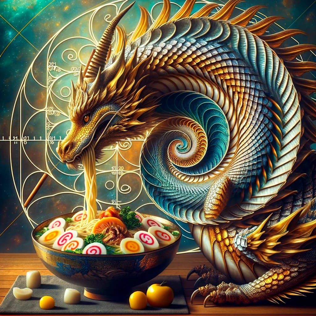 fibonacci geometry dragon ramen