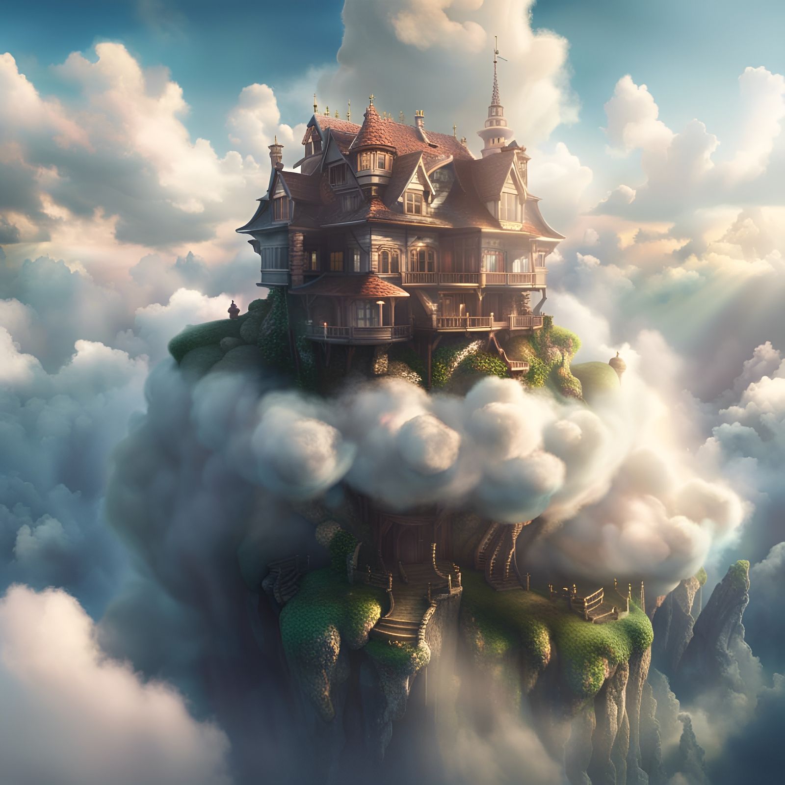 House in the Clouds  by @Gothic Muse