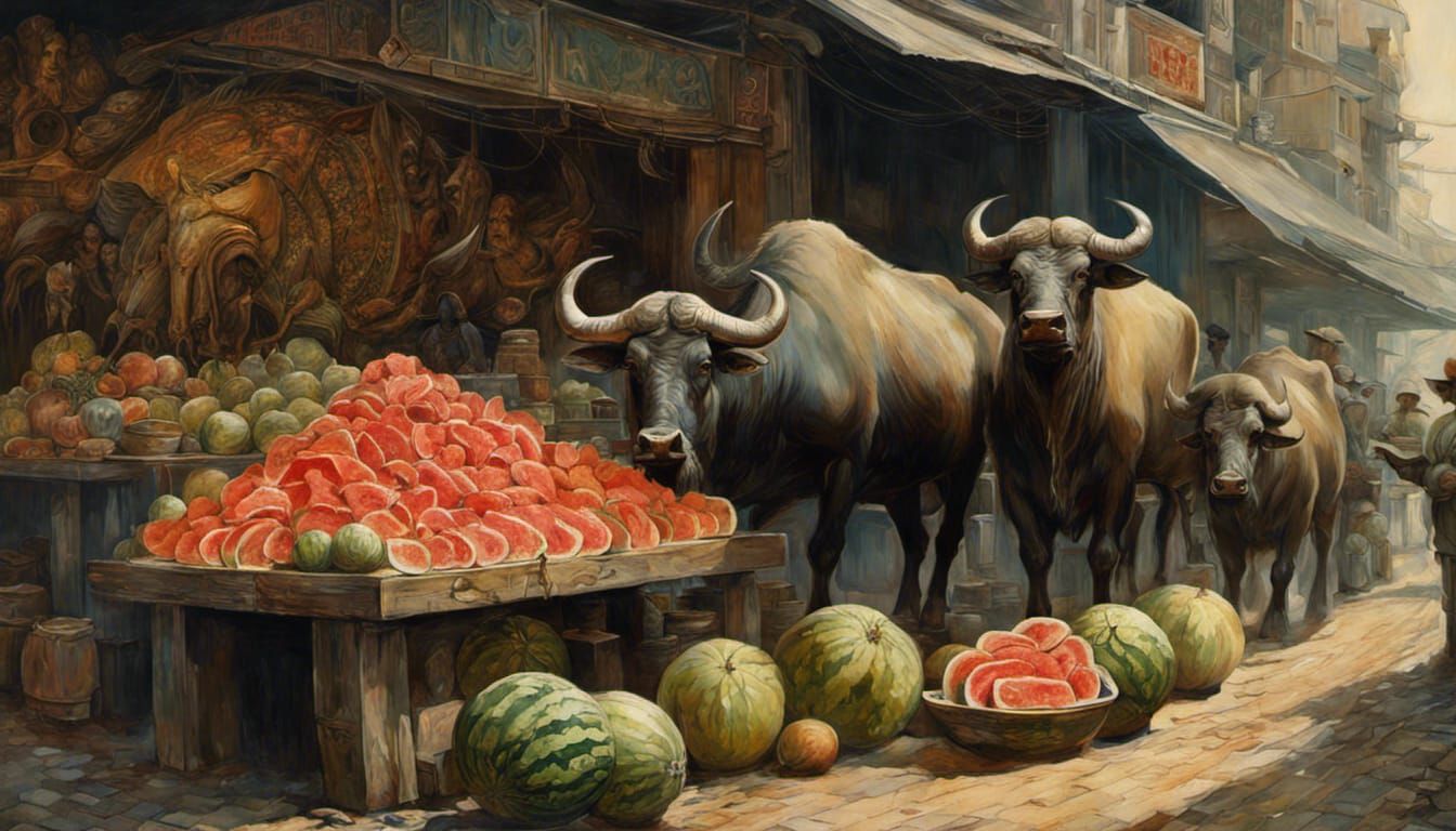 WATERBUFFALO SELLING WATERMELONS 8
