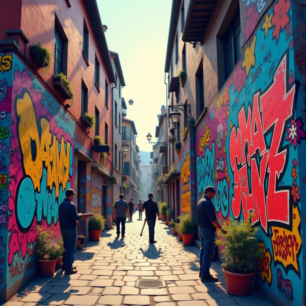 words <lora:Street Art:1.0>