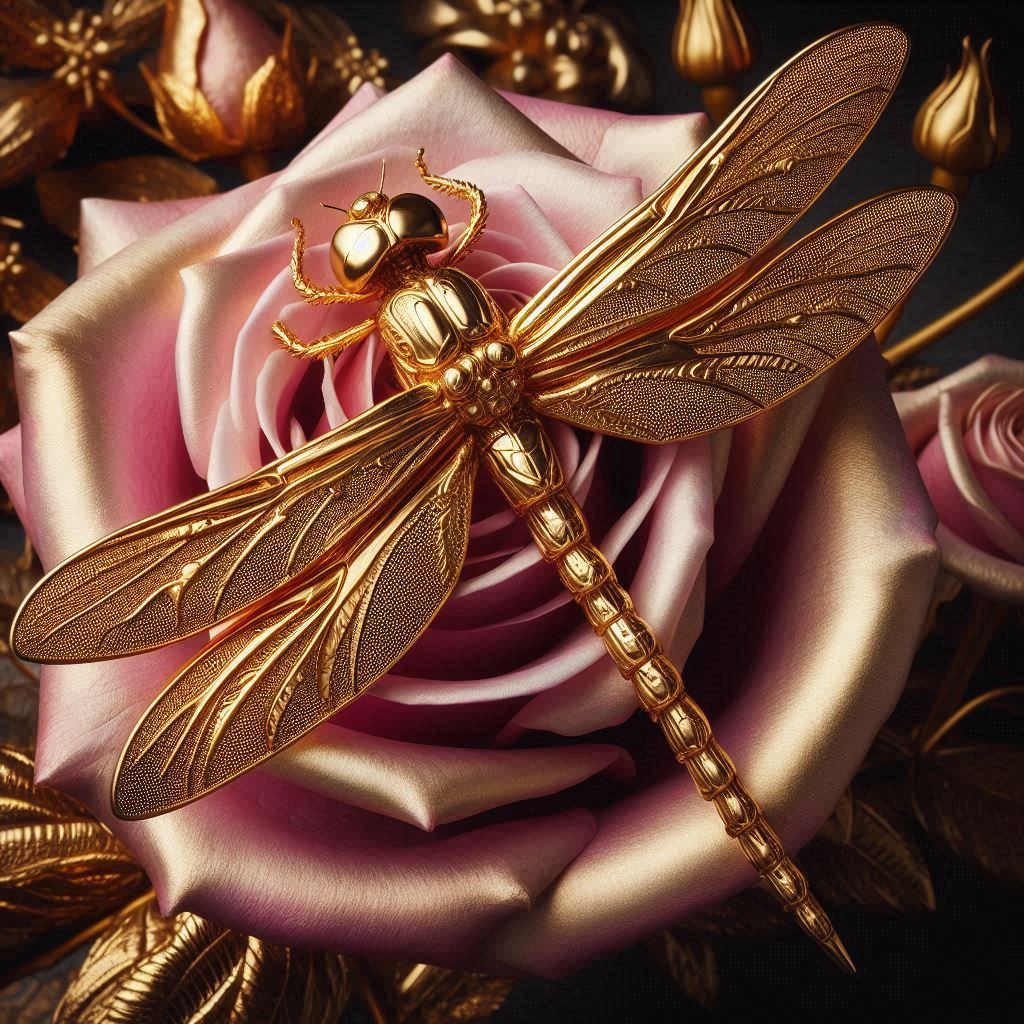 golden dragonfly  by @Ylona