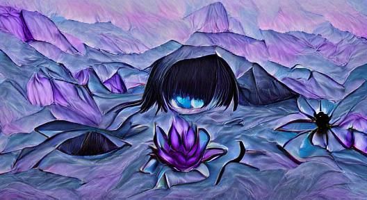 Black Hair Blue Eyed Girl