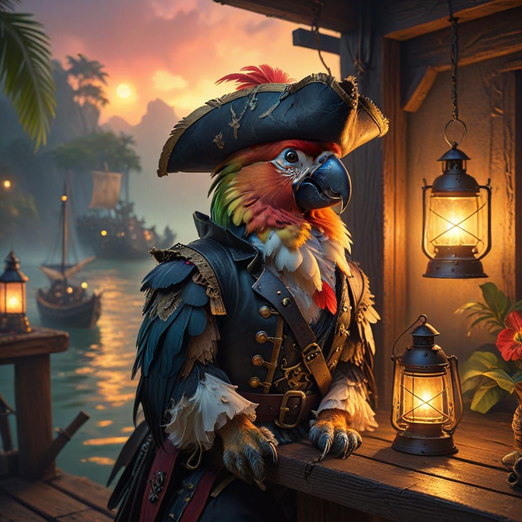 Le Perroquet pirate   by @Jessy 44