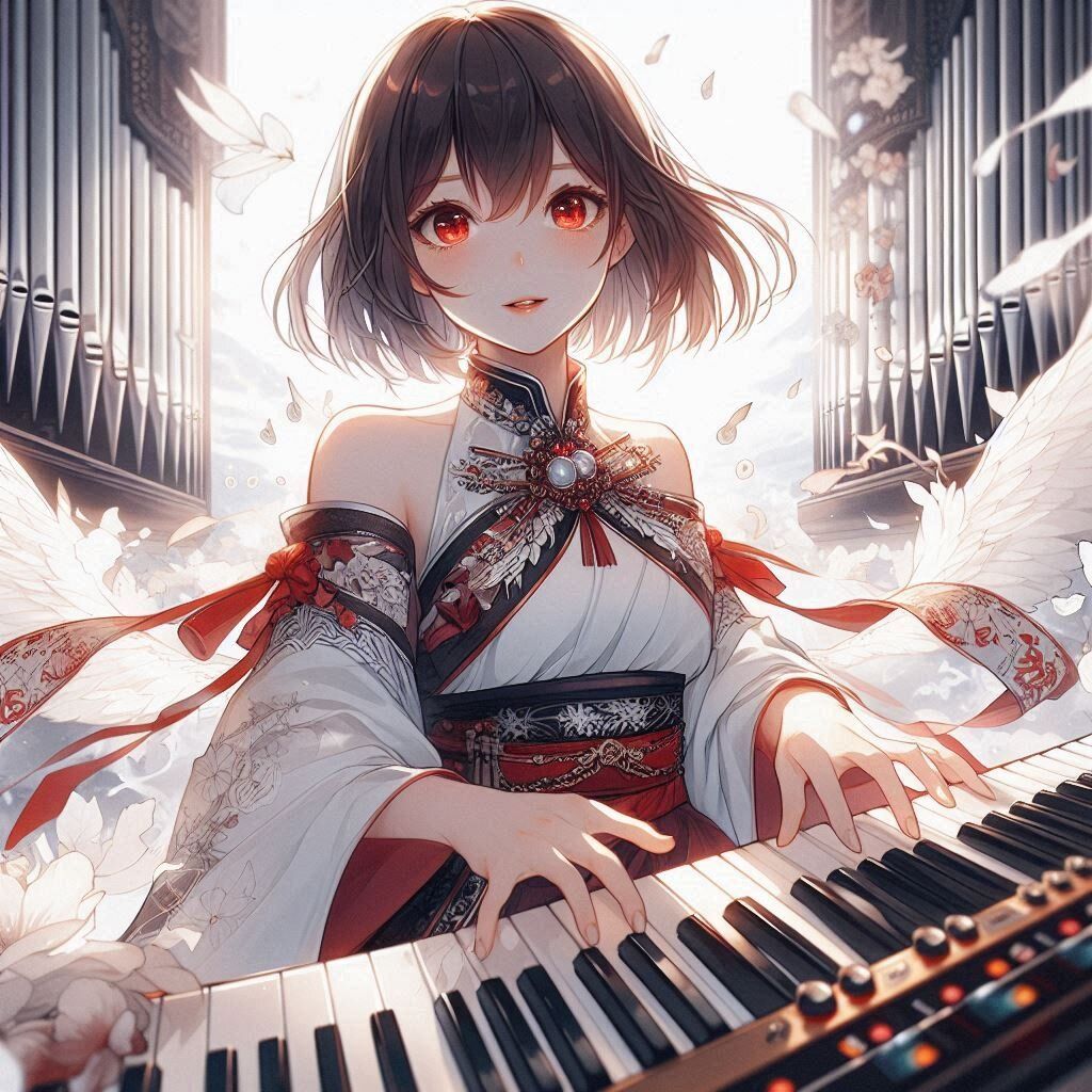 Moon playing organ album cover