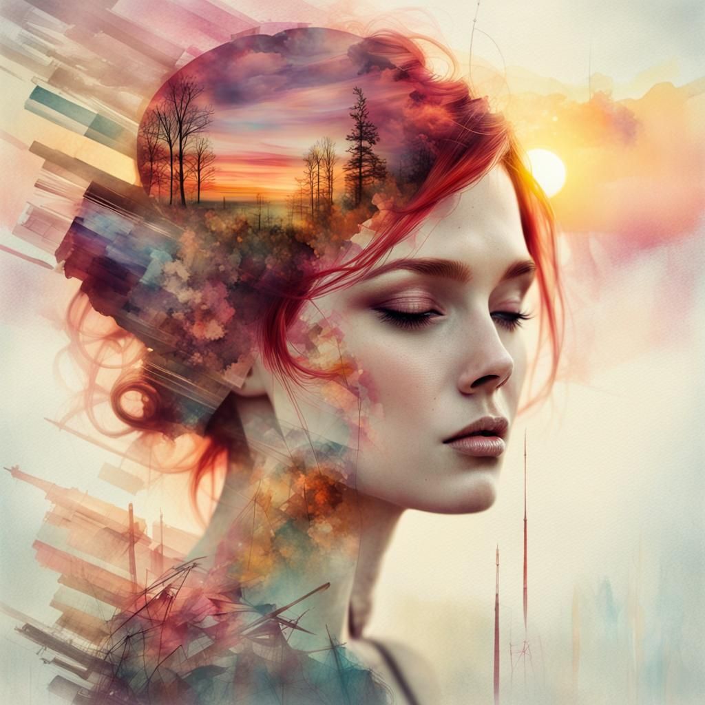 Double Exposure   by @GreenNails 