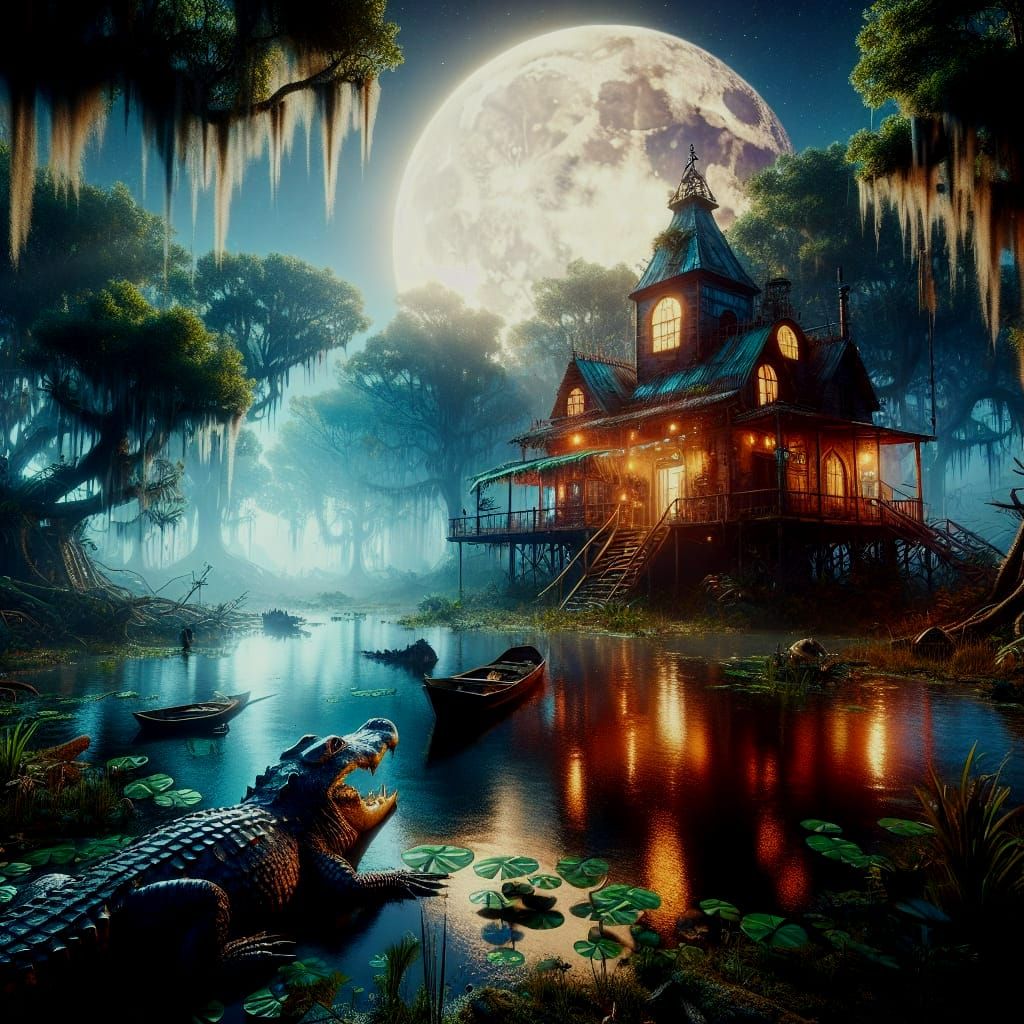 Midnight Bayou  by @mathy_art_girl_305