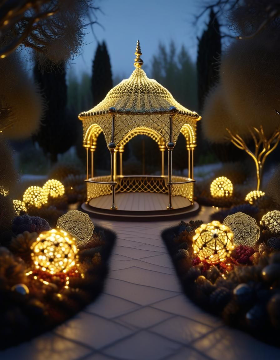 Fantasy Night Garden Temari Silk Ball Fairy Lights