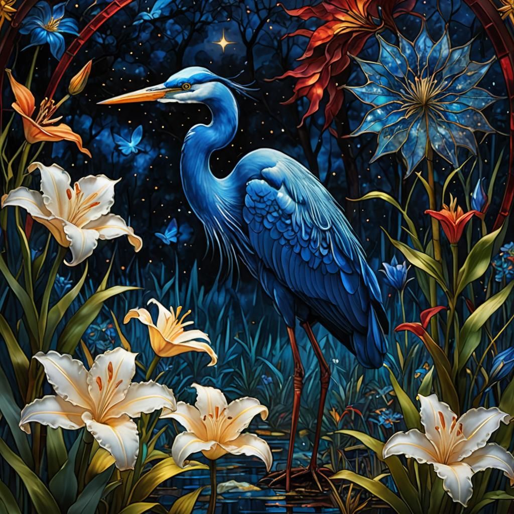 Blue egret