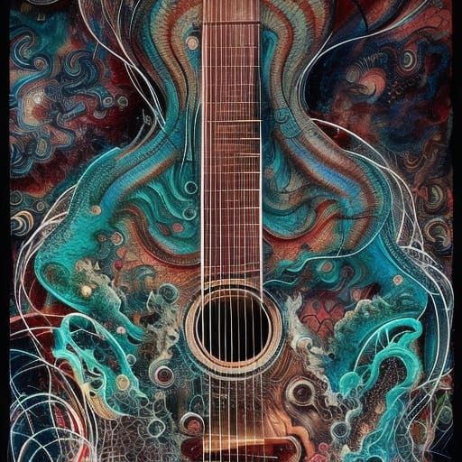 GUITAR ART 29 - AI Generated Artwork - NightCafe Creator