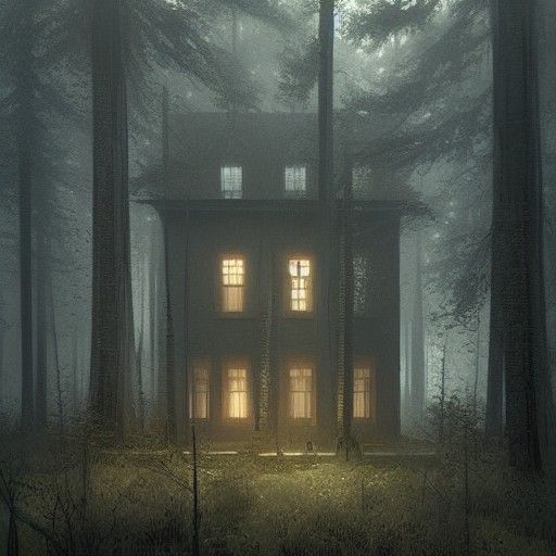 House in the woods - AI Generated Artwork - NightCafe Creator