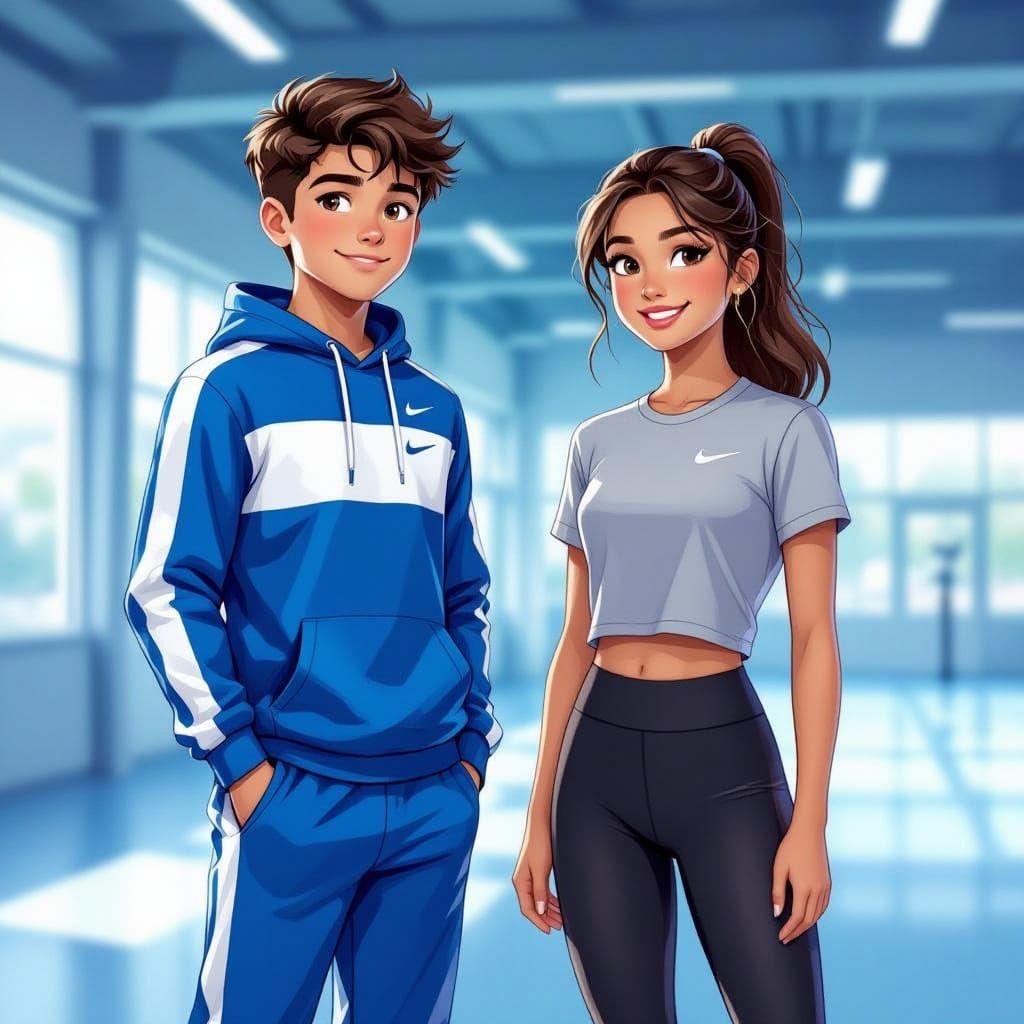 Energetic Kids in Modern Nike Athletic Wear