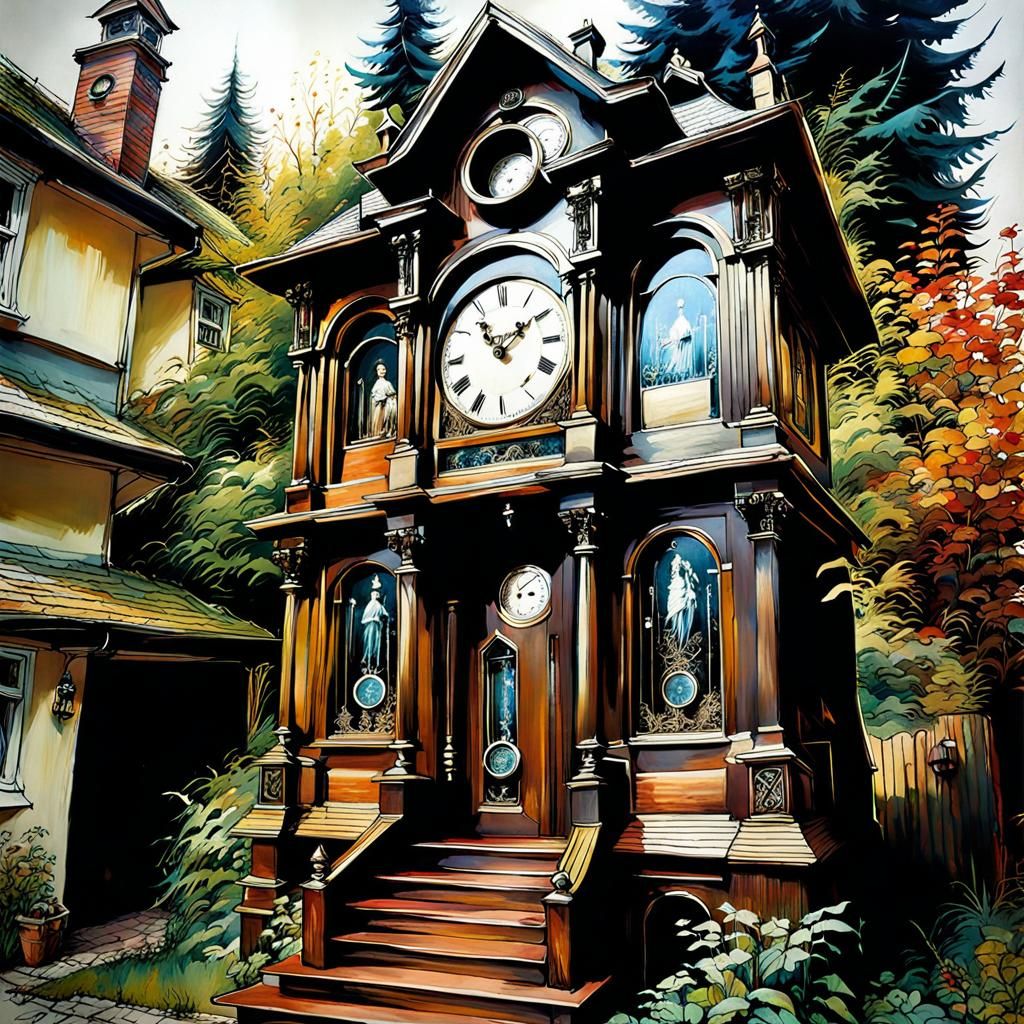 Grandfather clock outdoor