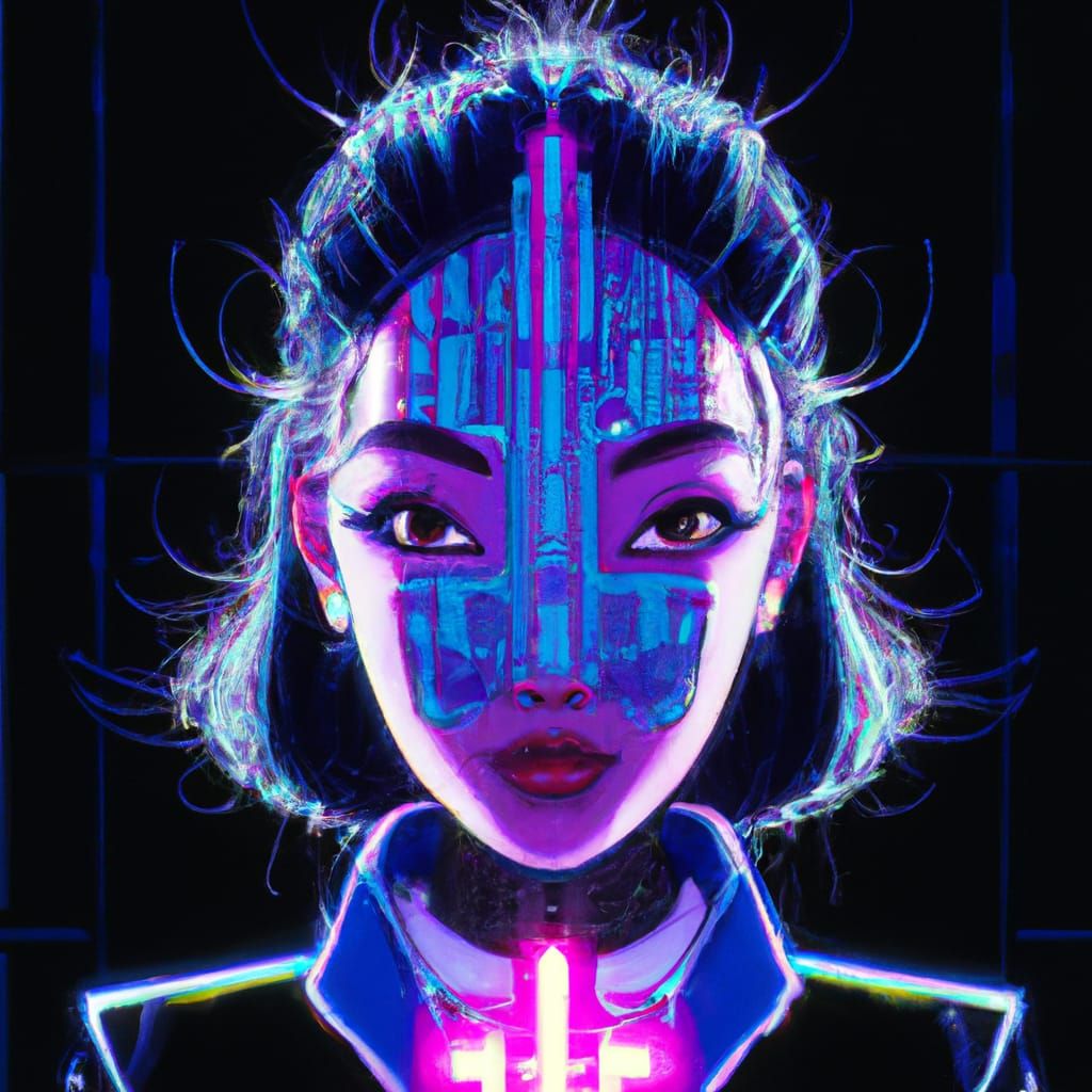 CYBERNETIC-ELECTRO Japanese Woman - AI Generated Artwork - NightCafe ...