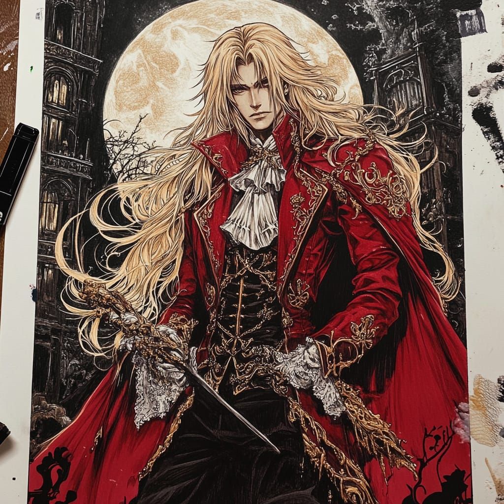 Alucard in the style of Ayami Kojima