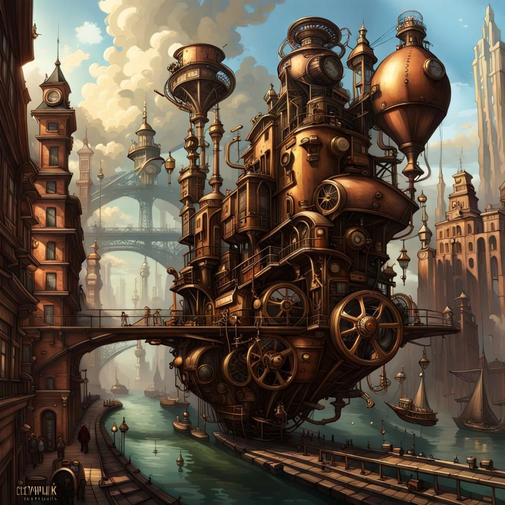 The Creation of Steampunk- some time ago - AI Generated Artwork ...