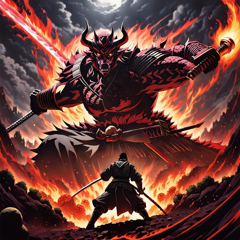 Showdown with the Demon King  by @Gothicmonster 