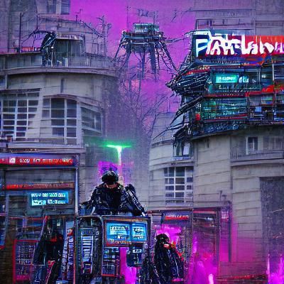 Paris invasion cyberpunk