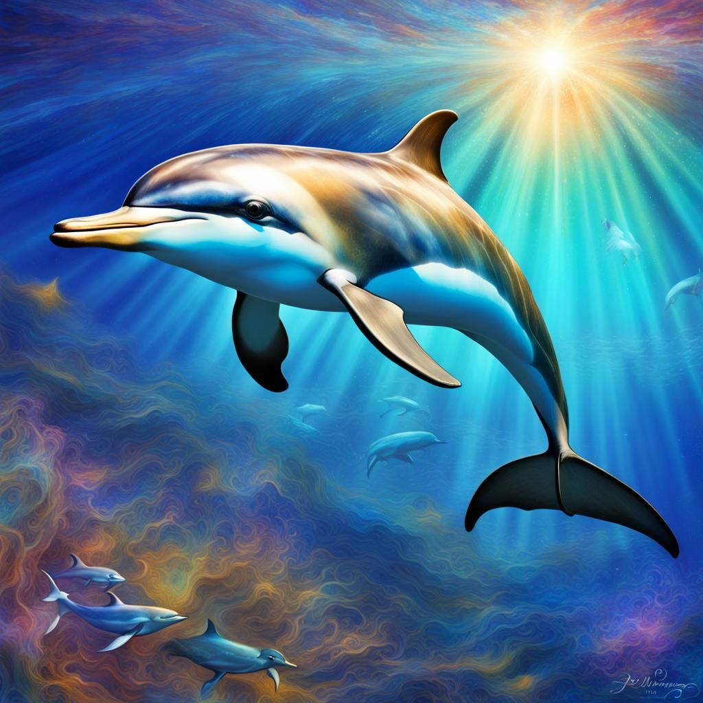 The common dolphin (Delphinus delphis), sometimes also the c...