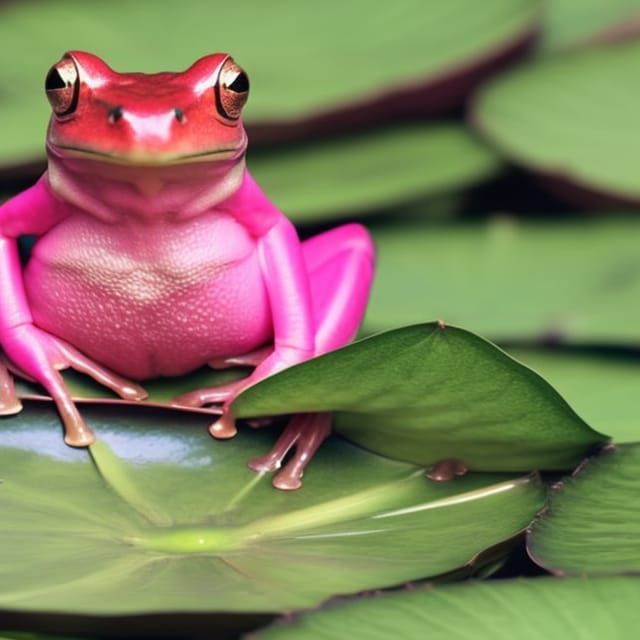 Pink Frog - AI Generated Artwork - NightCafe Creator