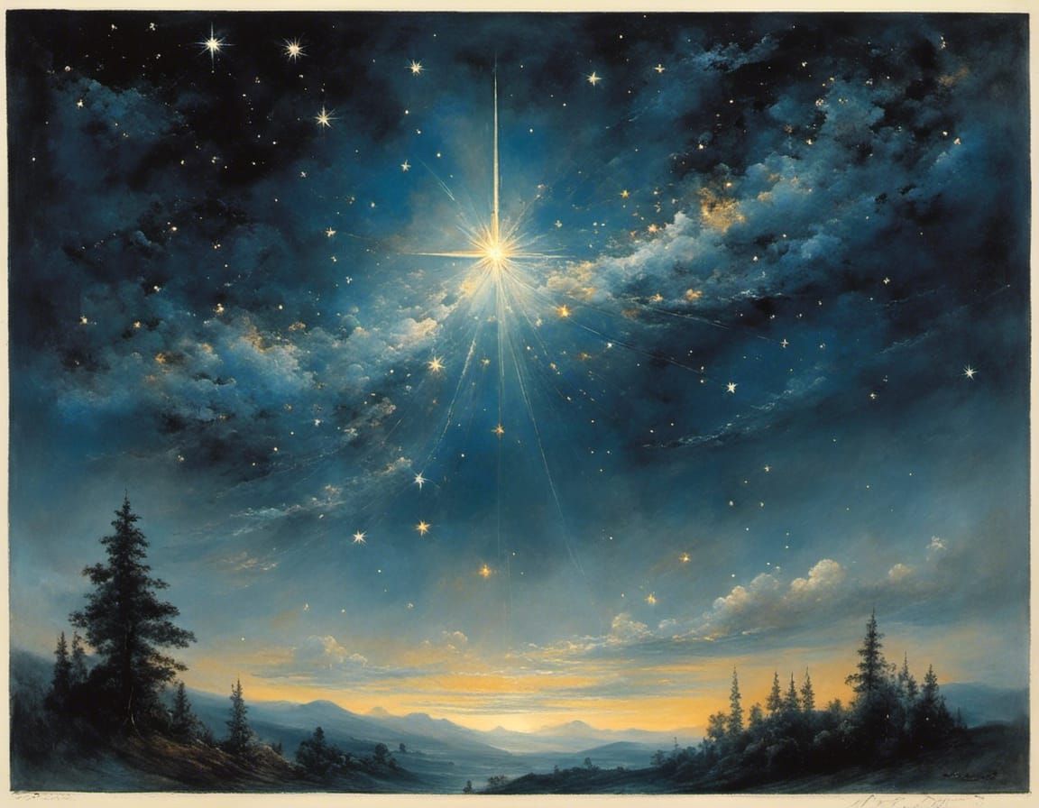 "A star fell. It scratched a flicker of light across the dar...