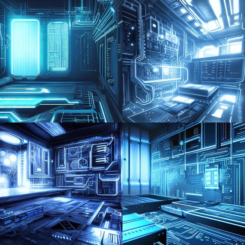 Concept art: ormamental motherboard palace room. Tags: limin...