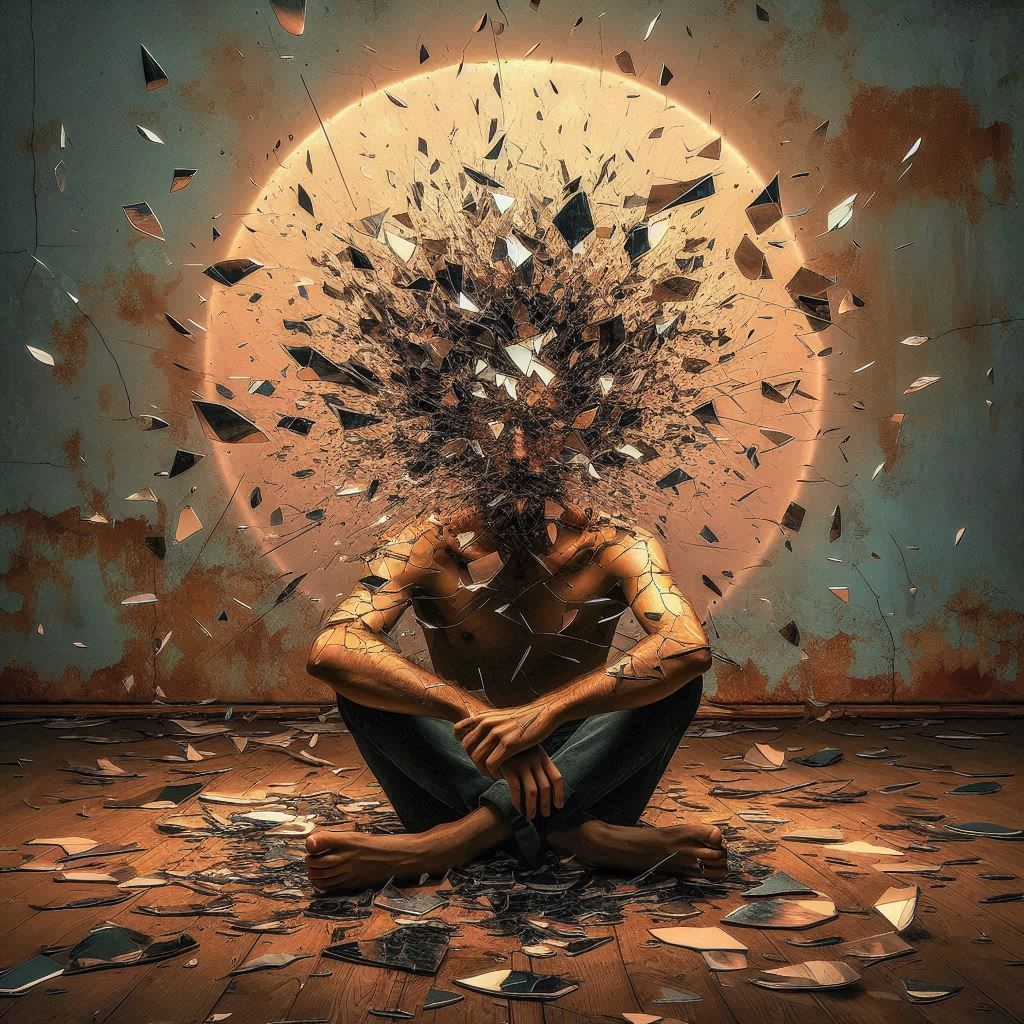 Hear me now, I'm crying out, I'm a broken mirror