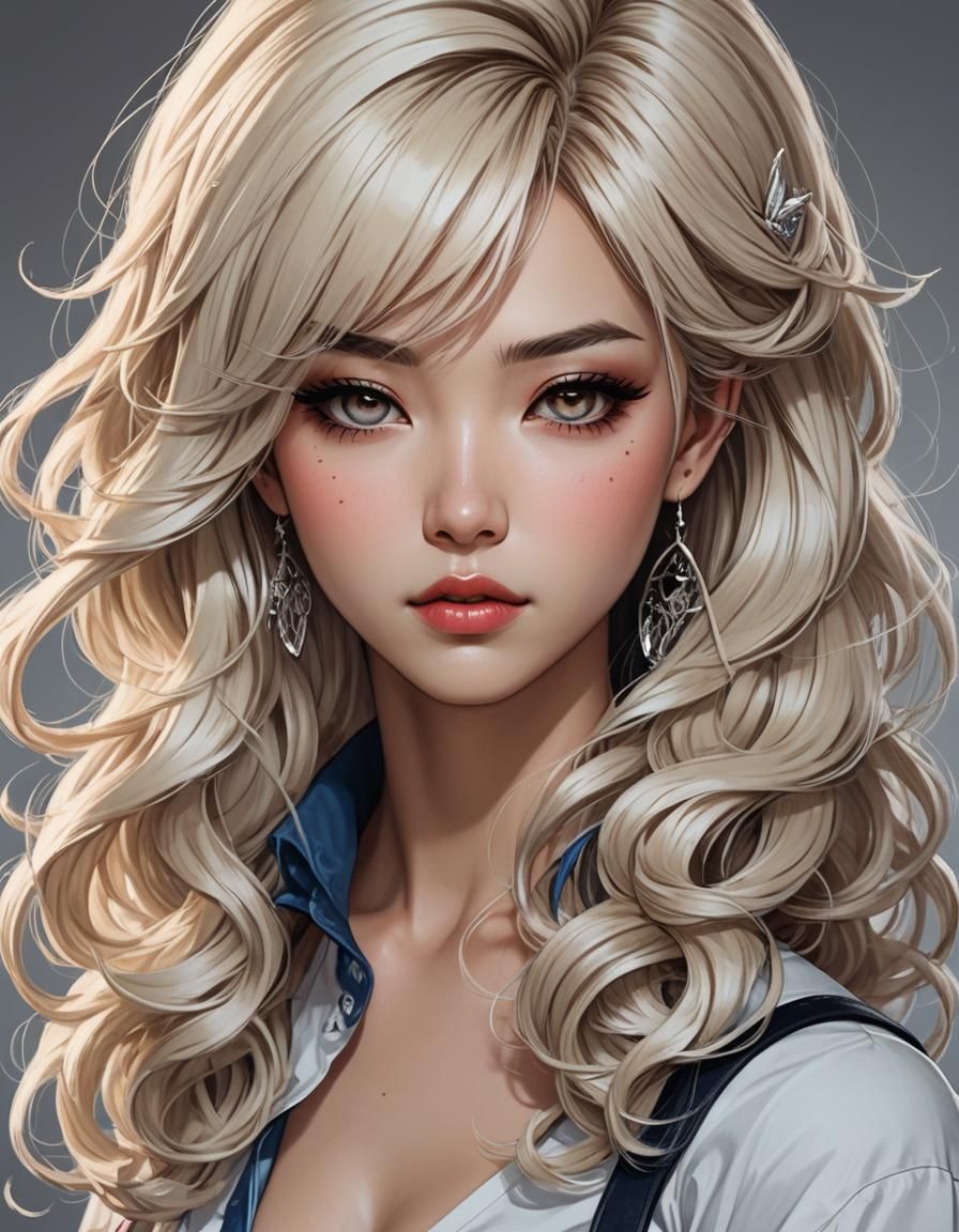 (((anime style))), hyper detailed realistic rockabilly pin up (((Asian ...