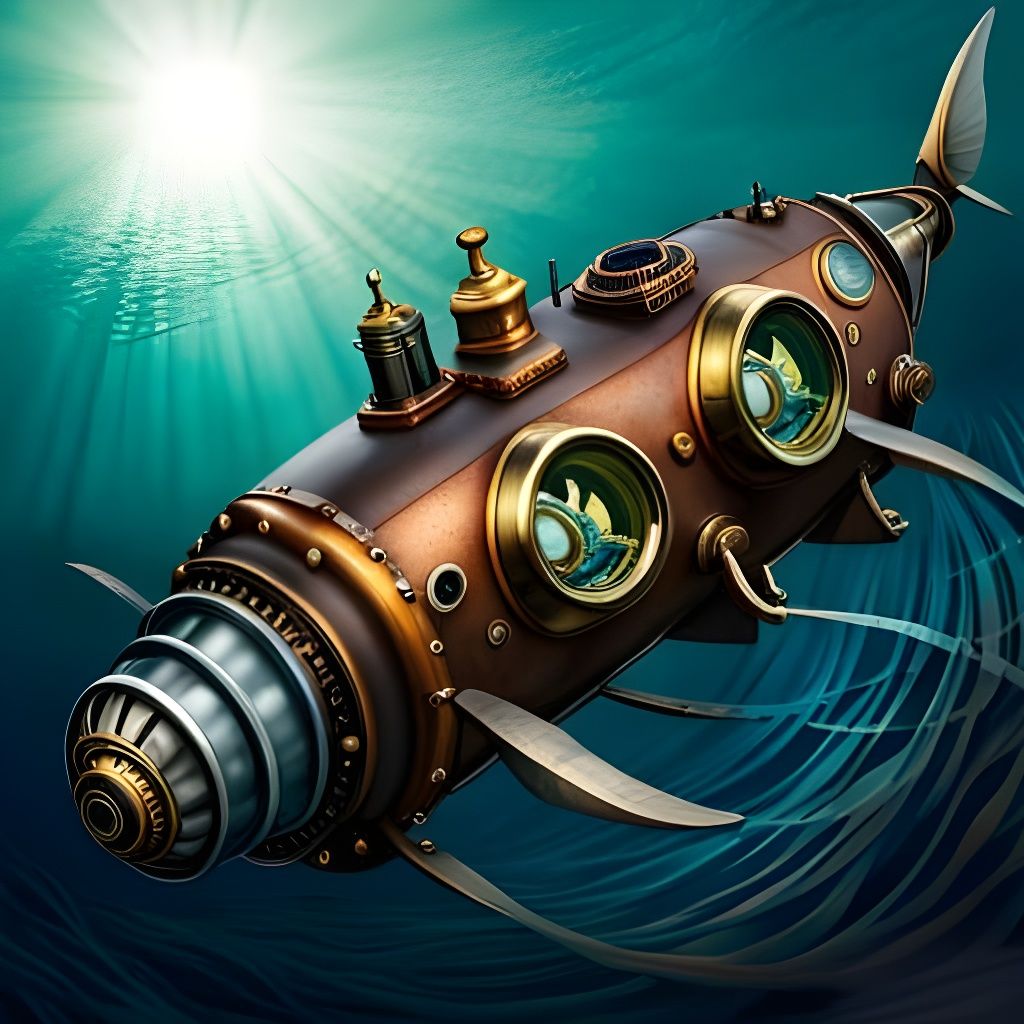 Steampunk Submarine  by @Cheshyr Pontchartrain