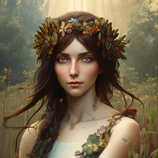 Beautiful demeter goddess. - AI Generated Artwork - NightCafe Creator