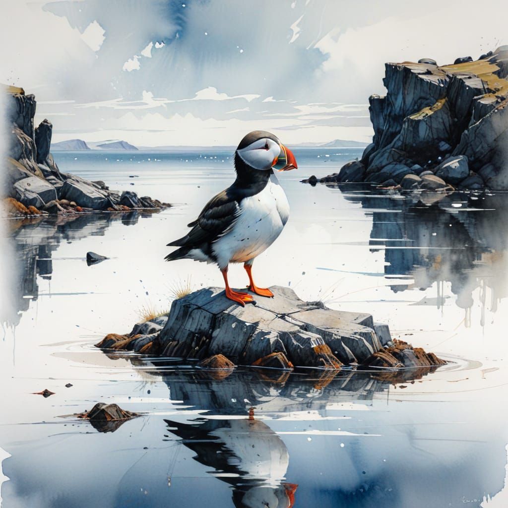 Puffin  by @Kfrdx