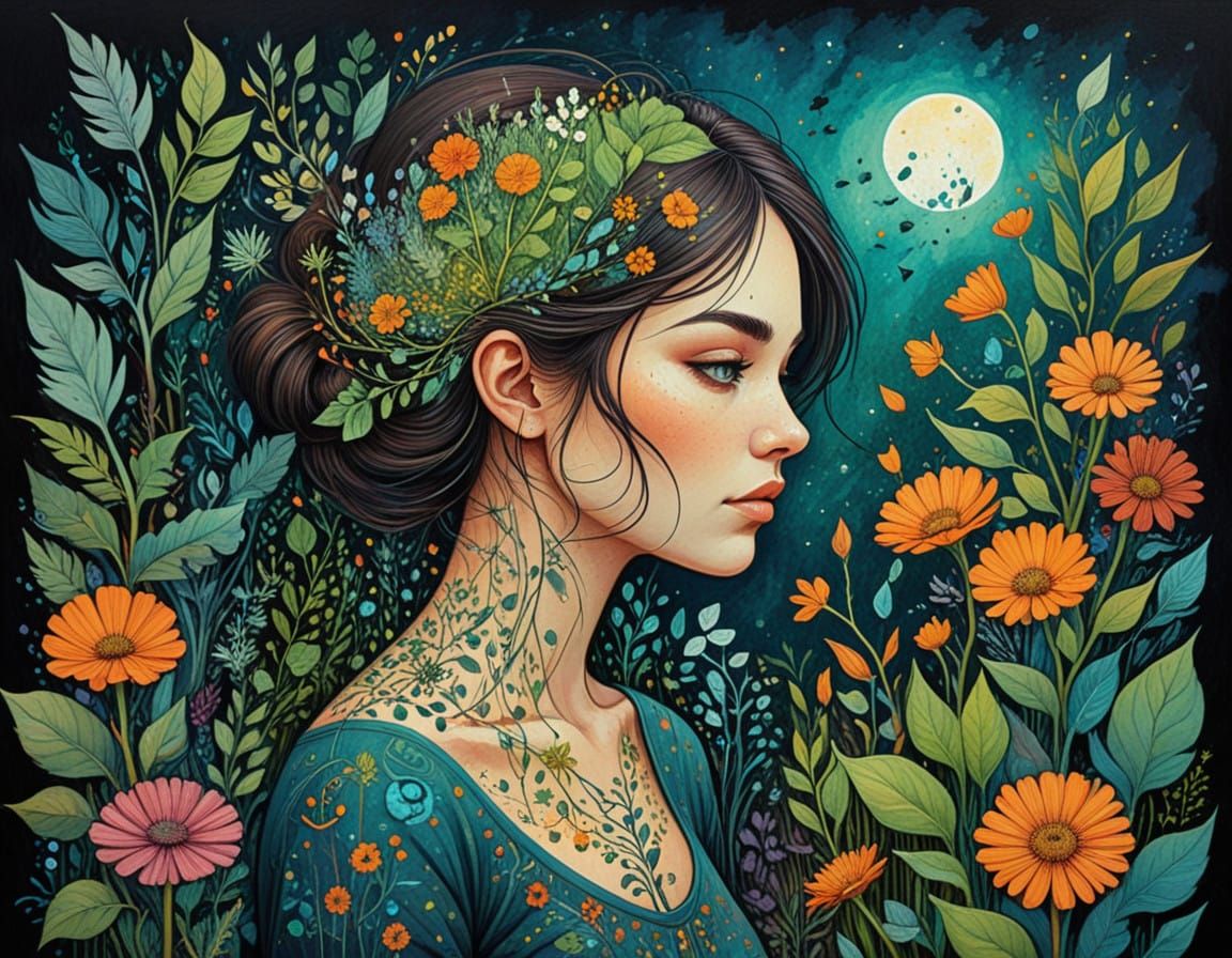 At one with the plants